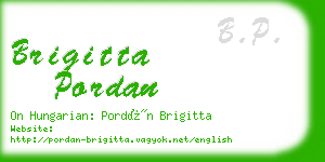brigitta pordan business card